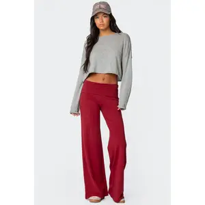 Wide Leg Foldover Pants Wide Leg Foldover Pants