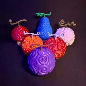 Anime-Inspired Devil Fruit Akuma no Mi 3D-Printed Replica Statue Metallic Finish Medium & Large Sizes Glossy Finish Magical One Piece Fan Art Decor