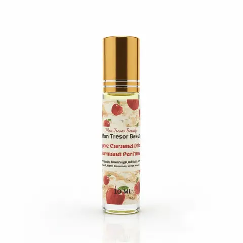 Apple Caramel Drizzle Gourmand Body Oil Roll-On - 10 mL - Fragrance - Cruelty-Free - Sweet Vanilla & Apple Notes - Smooth Lotion  massage