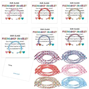 24/36/48 Sets End of Year Gifts Bracelets Bulk for Student, Graduations Favors Friendship Bracelets with Our Classroom Family Cards for Kindergarten & Elementary & Primary School, Party Goodbye Gifts, Class of 2026 Keepsakes, Goodie Bags Fillers