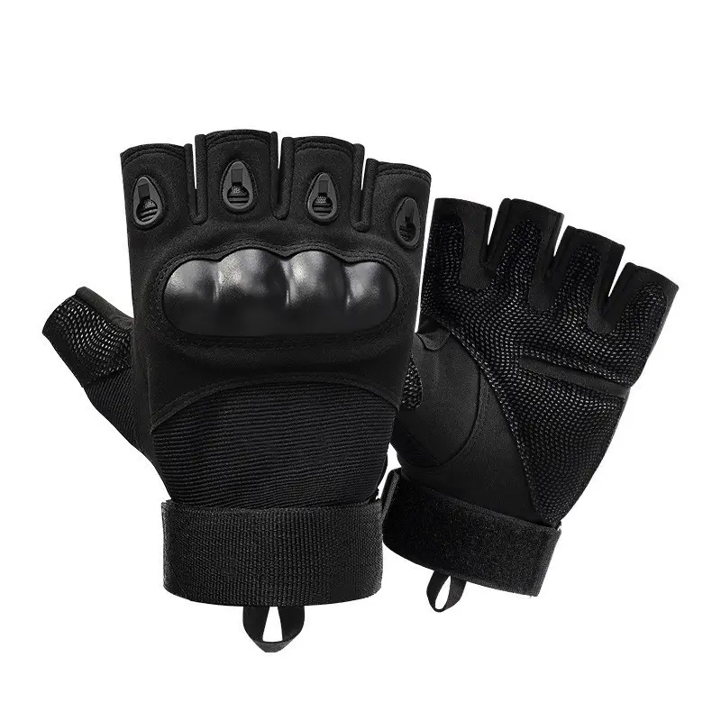 Half Finger Tactical Gloves - Knuckle Protection for Activities, Cycling, Motorcycle, Workout Training, Fitness, Hunting, Climbing, Airsoft & Driving, Outdoor Sports Durable Design Grip