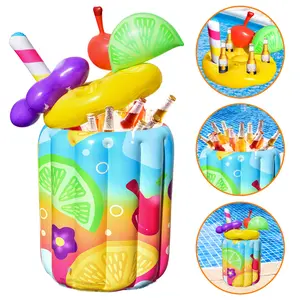 Giant Tropical Inflatable Beverage Cooler for Pool Party Decorations Birthday Party Supplies Beach Outings Outdoor Drink Cooler
