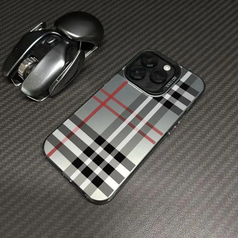 Luxury Classic Plaid TPU Plastic Shockproof Full-Cover Smartphone Case - Chemical-Free, Lightweight, Durable Accessory for Multi-Model iPhone 13-17 Pro Max, iPhone 13 Pro, Ideal Christmas Gift for Outdoor Use