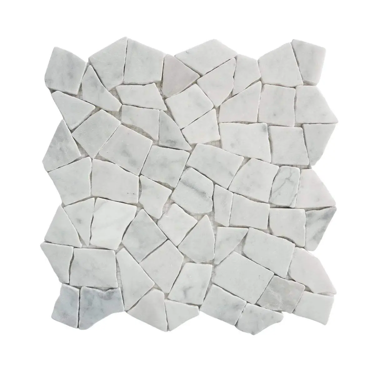 Carrara Marble Mosaic Tile, Random Mosaic Wall and Floor Tile