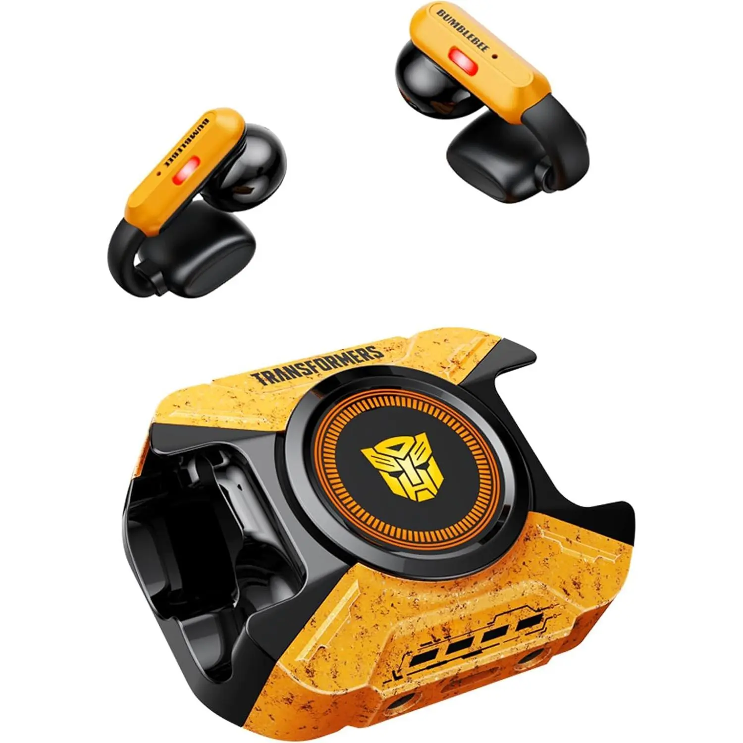 TRANSFORMERS Bumblebee True Wireless Open-Ear TWS Earbuds - Bluetooth with Mic, Active Noise Cancellation, HiFi Audio, Folding Design, 16.0 H & Above Battery Life, Waterproof Wireless Headset with 45Hz E-Sports Low Latency for Gamers