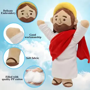 Blessing and Glory Jesus Plush Toy, Soft Fabric, Prayer Theme Religious Toy, Suitable for Church, Sunday School, Christmas, Easter, Home Decor, Motivational Gift