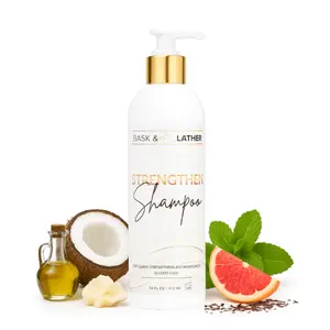 Strengthening Shampoo -  All-Natural for Gentle Cleansing and Optimal Hydration - With Castor Oil, Honey, and Shea Butter - Good for All Hair Types - 8 FL Oz anti-hair loss rosemary
