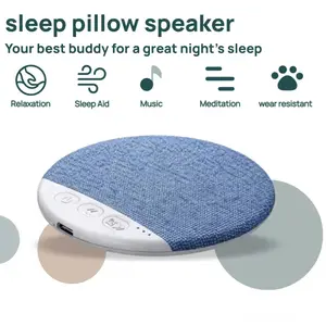 Ultra-Thin Bluetooth Pillow Speaker with Bluetooth 6.0, Soft Immersive Sound Field, Pillow CD Player for Bedtime Music & Audiobooks, Headphone-Free Sleep Speaker, Compatible with Android & iOS