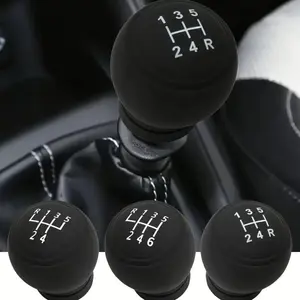 1 Piece Silicone Shift Knob Cover - For 5-Speed/6-Speed Manual Transmission - Easy to Install, Durable Soft Car Interior Accessory for Cars, Trucks and SUVs, Vehicle Upgrade, Fashion Design, Wear-Resistant Material, Trucker's Choice, Car Accessories
