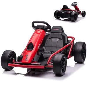 24V Drifting Four-Wheeler Ride-On Go Kart for Kids & Teens, Dual 300W Motors, 9Ah Battery, 8MPH Top Speed, Slow Start System, Music & Horn, 175lbs Weight Capacity, Ages 8-12.