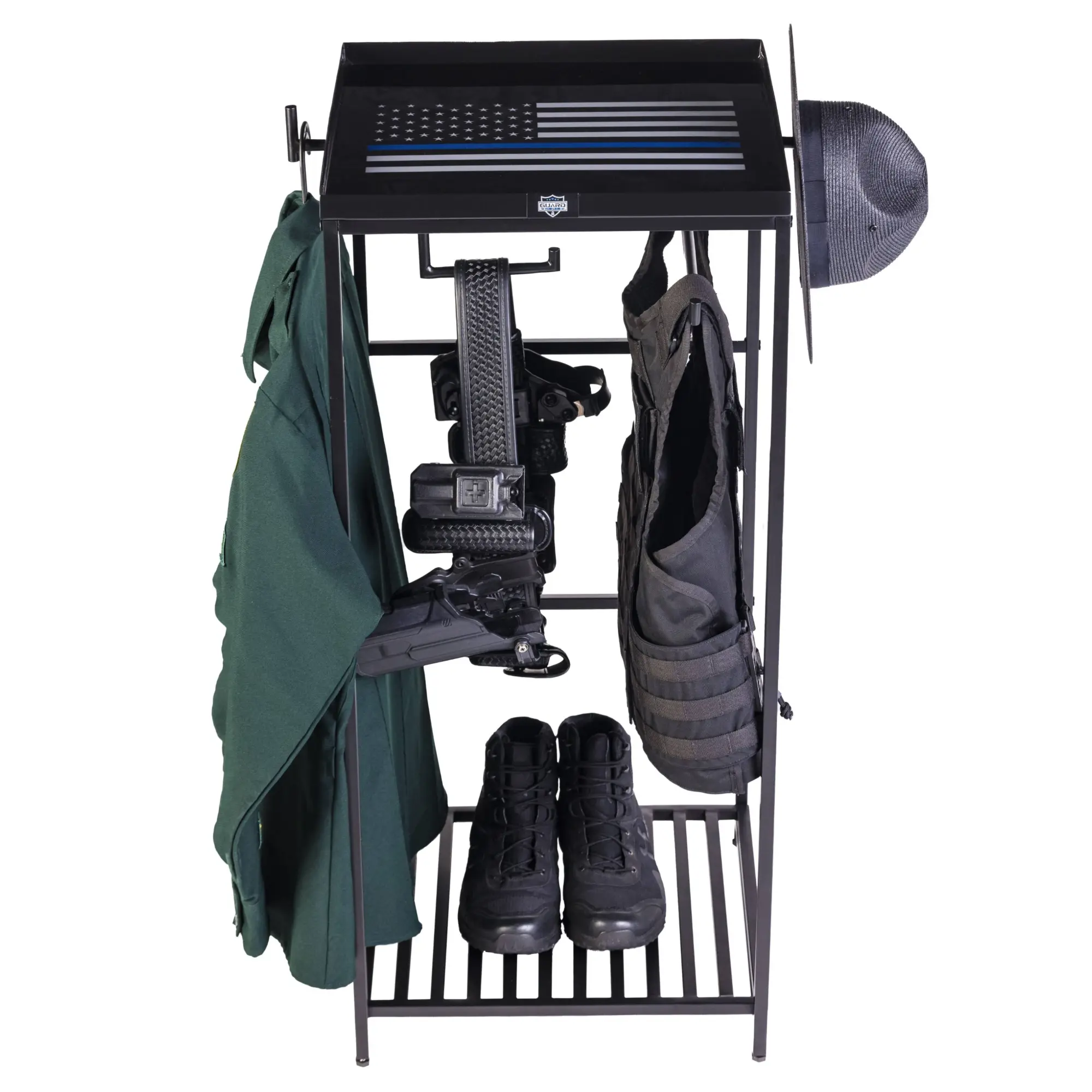 Police Gear Rack - Thin Blue Line