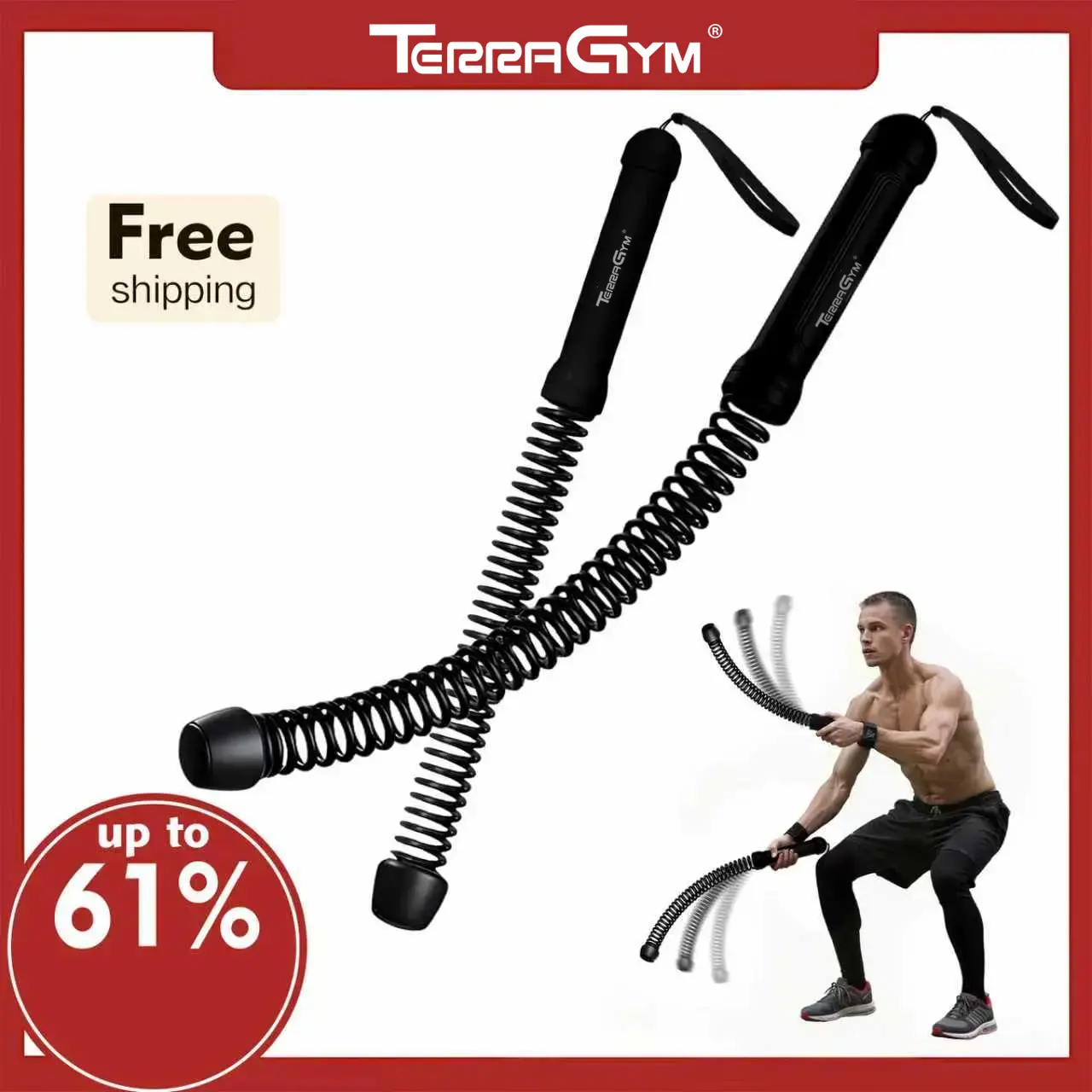 Terra Gym Battle Ropes for Home Gym -summervibes Cordless Training Rope Fitness Equipment, Weighted Workout Ropes for HIIT, No-Jump Full-Body Exercise, Ideal for Fitness Enthusiasts Workout Equipment & Festival Gift #summerwins #DealsforYouDays