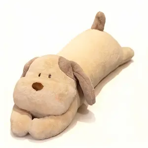 23.6" Long Dog Plush Pillow Large Dog Stuffed Animal Body Pillow Soft Hugging Plushy Toy Cuddly Sofa Cushion Home Decor Birthday Gift for Girls Kids Teens Adults
