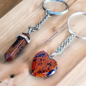 Mahogany Obsidian Natural Gemstone Keychain