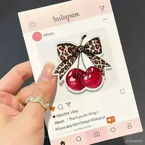 Unique Bow-tied Cherry Phone Grip, Phone Holder, Perfect Gift, Phone Accessories as Gift, Magnetic Phone Magsafe Grip Kindle & Phone Accessory