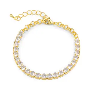 Aprilery Tennis Bracelet Set – Silver & Gold Tone Collection with Star and Square Zircon Stone Designs for Elegant Stacking