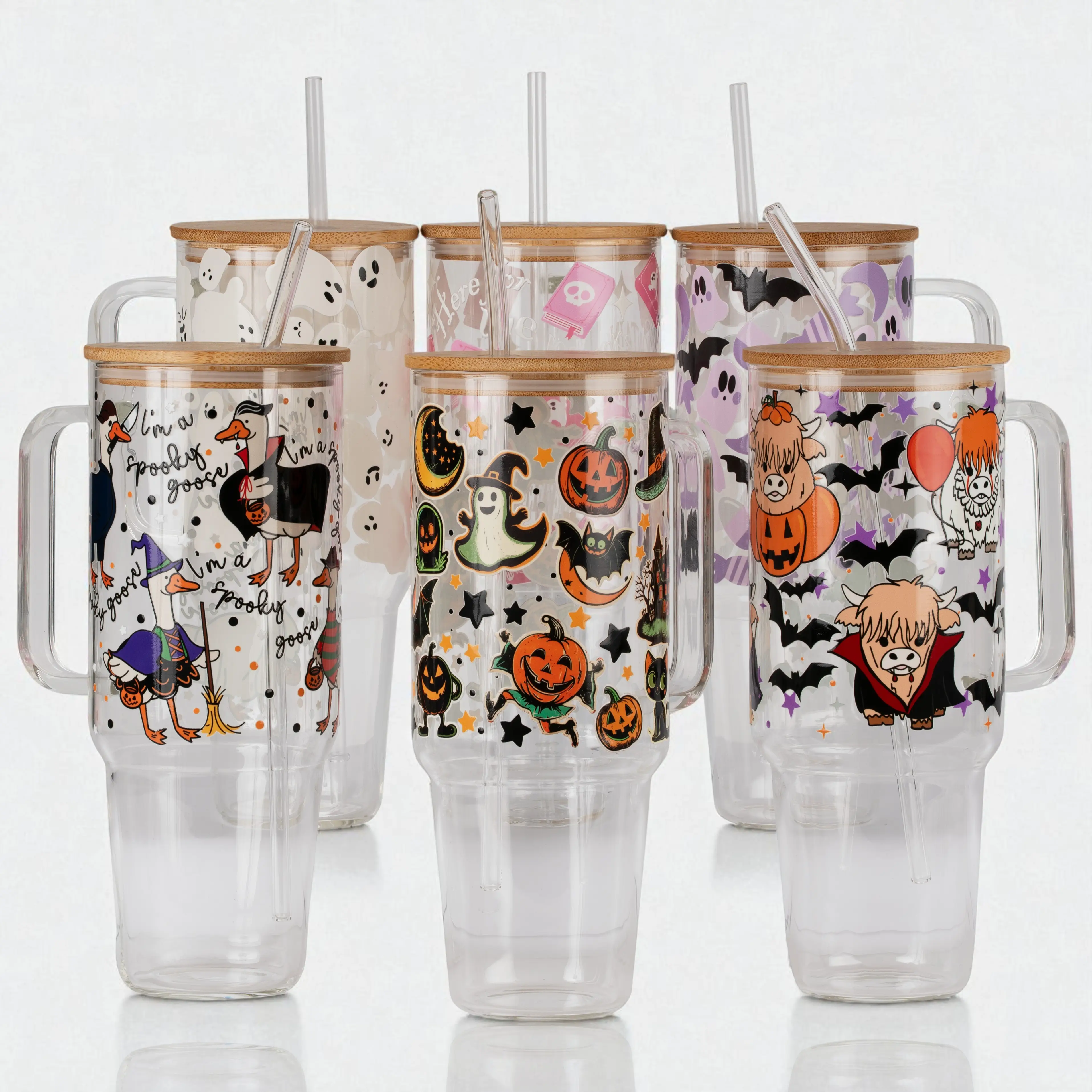 Sip-Sip Hooray! 2025 32oz OR 40oz Halloween Tumbler Leakproof Straw Cup Reusable Drinkware Spooky Season Iced Coffee Gift Halloweentok Dishwasher Safe
