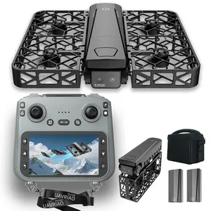 DroneFoldable pocket mini drone with 2K camera, automatic following, 360° grid protection, stunt mode, gesture control for adults and beginners, intelligent flight path, one-click takeoff/landing. hd dual camera little  big  toys  airplane rc glider