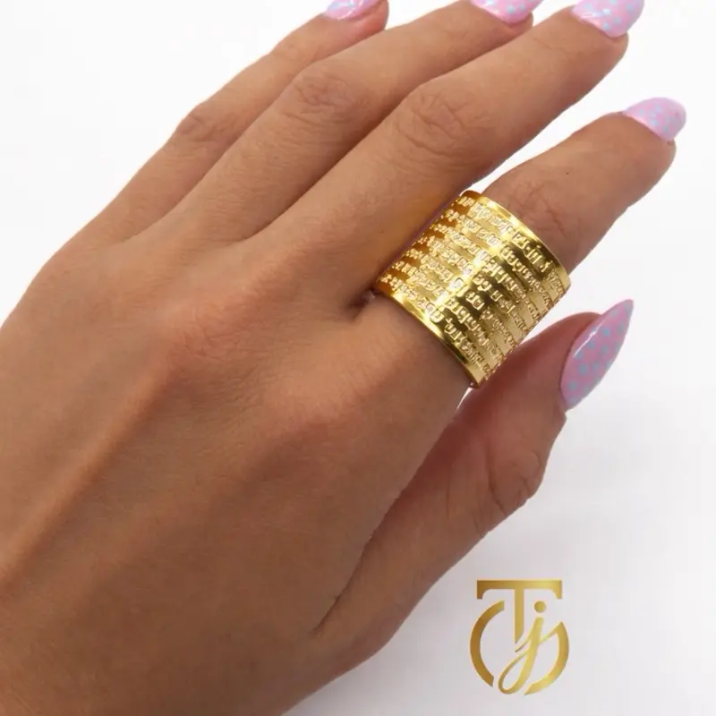 Turvik Jewelry Lords Prayer Ring - Fashion Jewelry for Women anti tarnish ring universal size