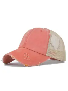 Women’s Adjustable Ponytail Hat | Criss Cross Back High Pony Mesh Baseball Cap for Daily Looks Adjustable Snapback Cap