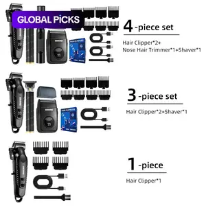 Professional Men's Electric Shaver, Rechargeable Shaver Machine, with Built-In Rechargeable Battery, T-Head Trimmer, Clipper and USB Charging, Multifunctional Hair Shaver, Shaving Tool, Grooming Gift for Him #GLOBAL PICKS