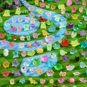 160 Styles Mini Resin Animals 160pcs Variety Tiny Animals Figures Miniature Little Small Figurines Bulk for Micro Fairy Garden Landscape Accessories Hide Decor Aquarium