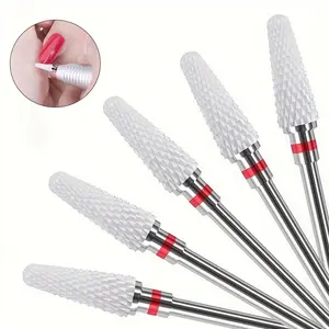 5pcs Nail Drill Bit Set, Professional Ceramic Safety Head, Ideal for Nail Drills, Cuticle Efile Nail Drill Bits, Essential Manicure Tools