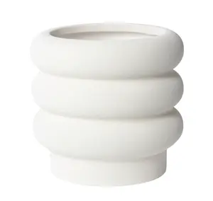 Pottery 6" Chinooke Bubble Ceramic Planter, White