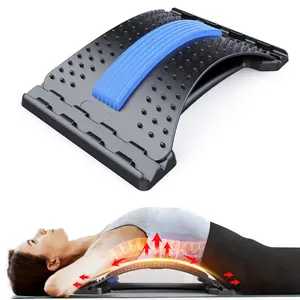 Back Stretcher for Lower Back Pain Relief, 3 Level Adjustable Lumbar Back Cracker Board, Back Cracking Device, Back Massager for Scoliosis, Spine Decompression back neck