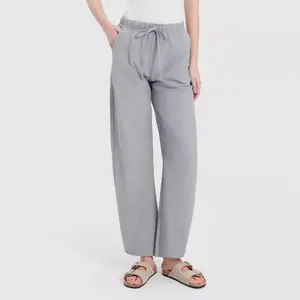 Women's Mid-Rise Barrel Leg Ankle Length Pants - Universal Thread Blue Gray XXL