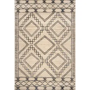 Ines Hand Woven Tribal Moroccan Jute Area Rug