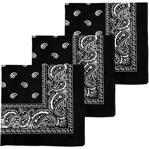 Bandana 27" x 27"  Cotton for Men & Women Paisley Handkerchief Headband Scarf  Bandanas