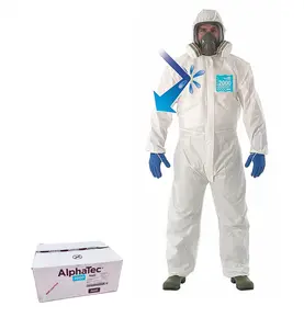 OverOles Hazmat Suits Disposable | 25 Pack | Hooded Protective Coveralls  Heavy Duty Full Body Painters Suit for Unisex  Breathable