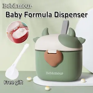 【24h Ship】 Bebamour 450ML Baby Formula Dispenser On The Go, Formula Container To Go, Formula Holder for Travel, Outdoor Picnic with Baby Infant, Portable Container for Milk Powder, Snacks, Candy, Fruits
