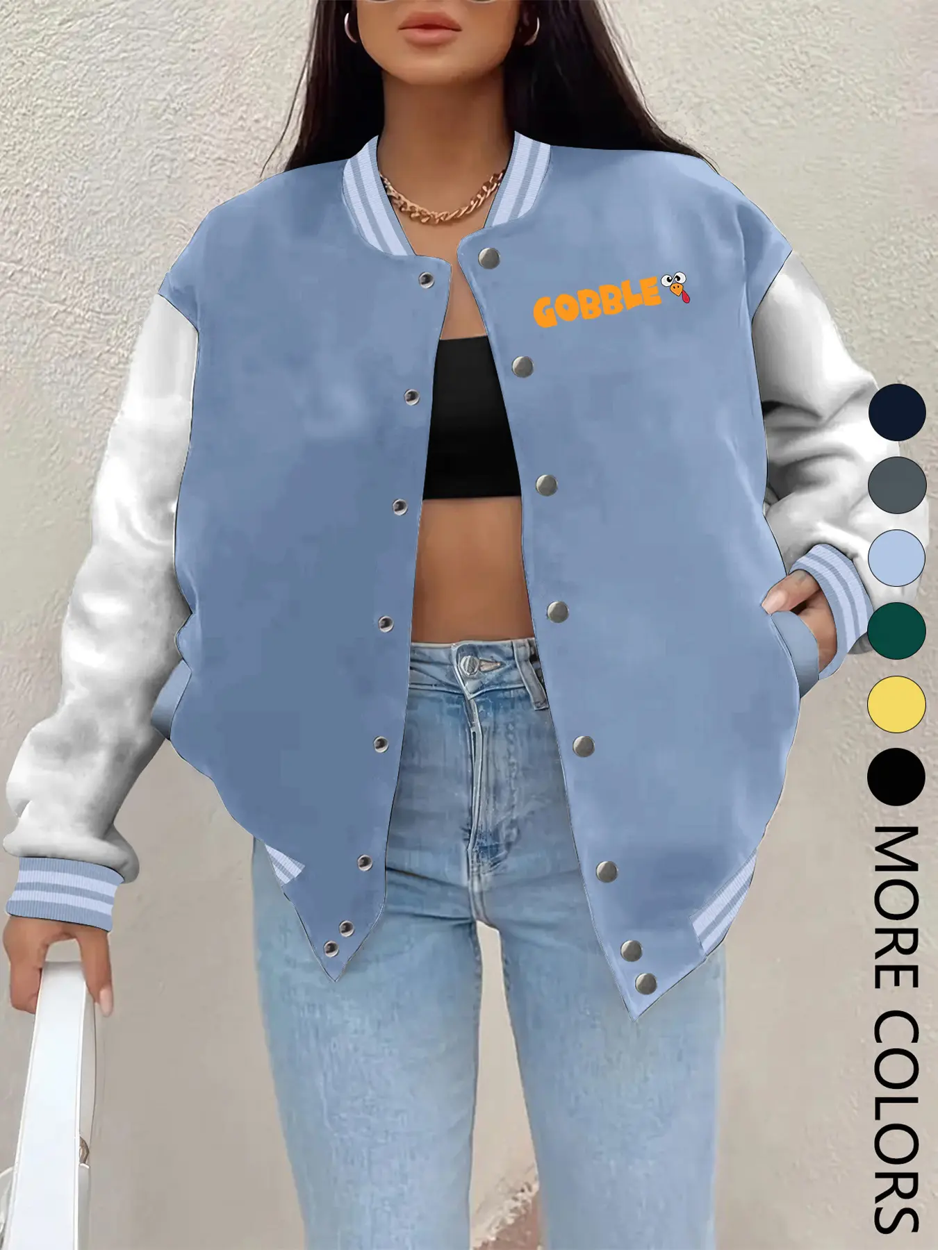 New Women's Baseball Jacket Fall Winter, Creative Letter Print, Casual Sporty Coat, Comfortable Versatile Jacket, Multiple Trend Colors