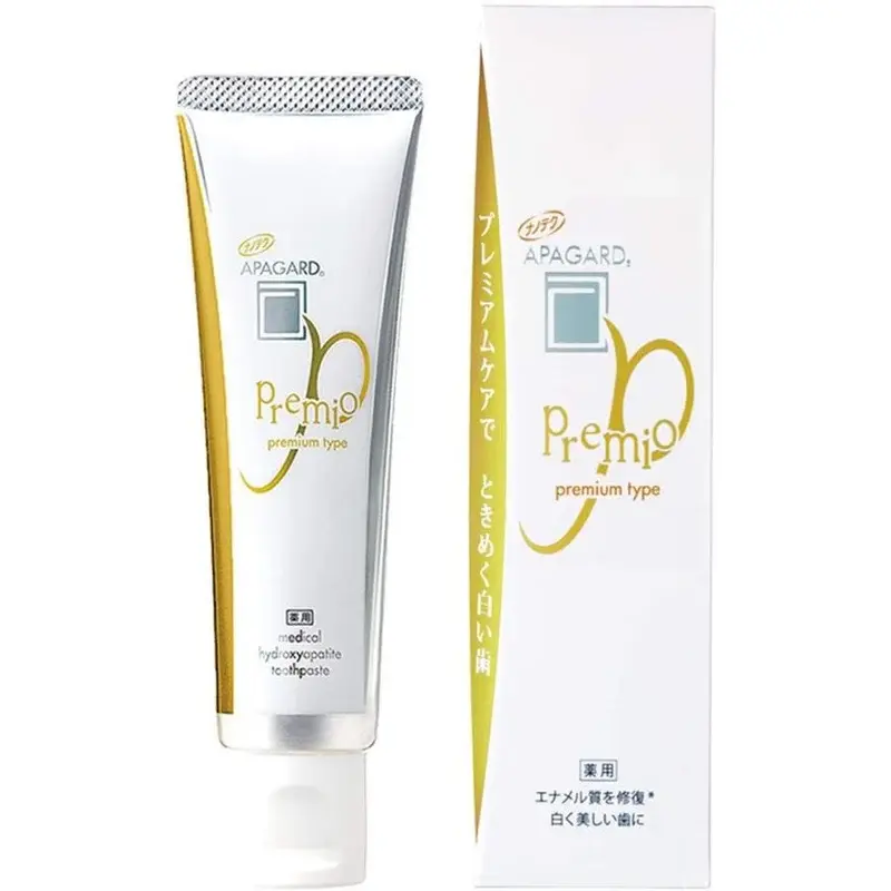 APAGARD PREMIO, Sangi's Nano-Hydroxyapatite Toothpaste for Naturally Whiter Teeth, No Fluoride, PREMIUM Type, 100g / 3.5 oz, Double Mint Flavor