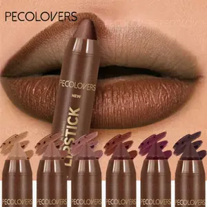 6pcs/set Lipstick Waterproof Lasting Natural Color Non-stick Lip Stick Velvet Lips Liner Pencil Woman Makeup Cosmetics Lipstick Beauty