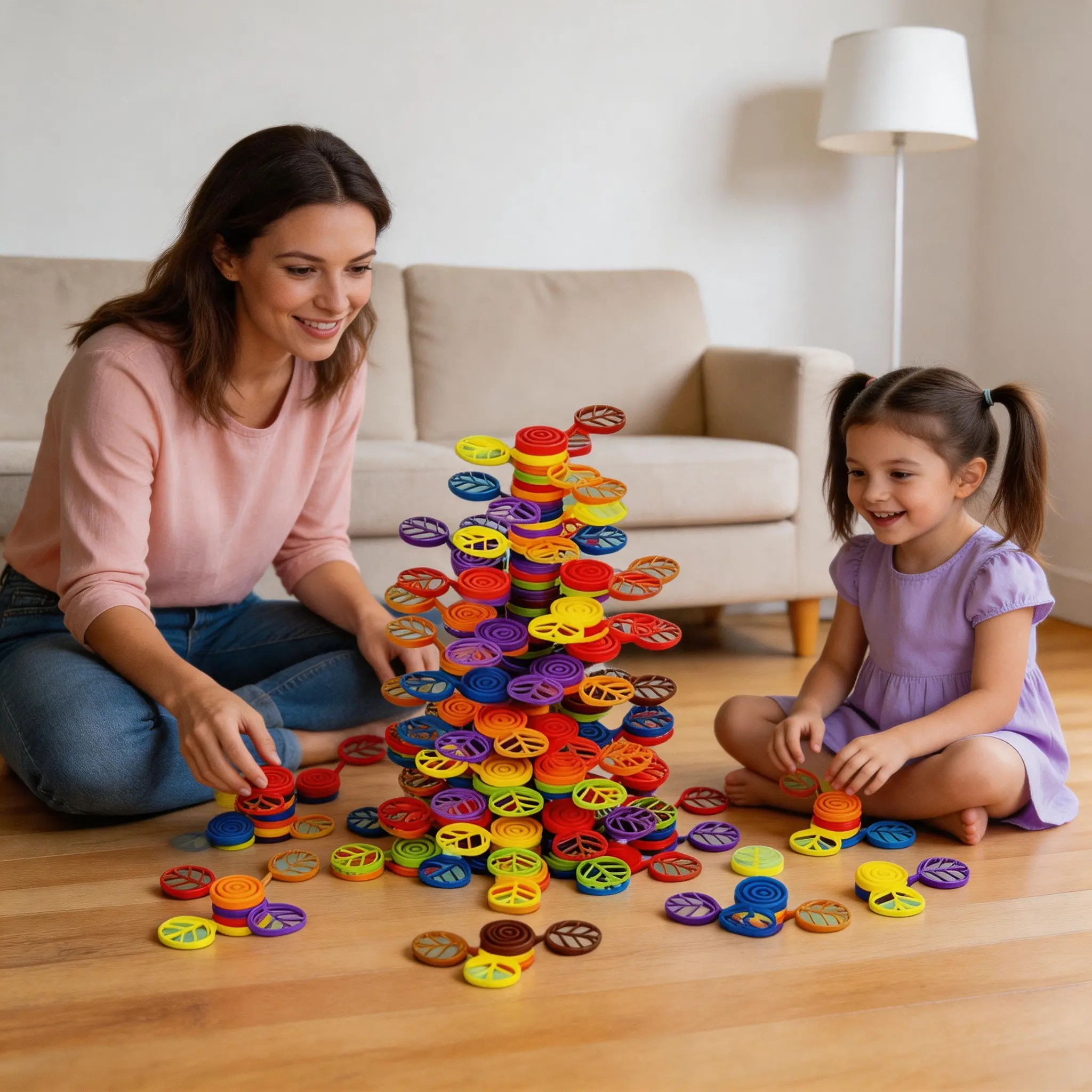 Color stack balance challenge puzzle game,108/168 pcs color peg toy,Spatial Thinking Training Stacking Cups,colorful stacking block, party family game night for kids and adult