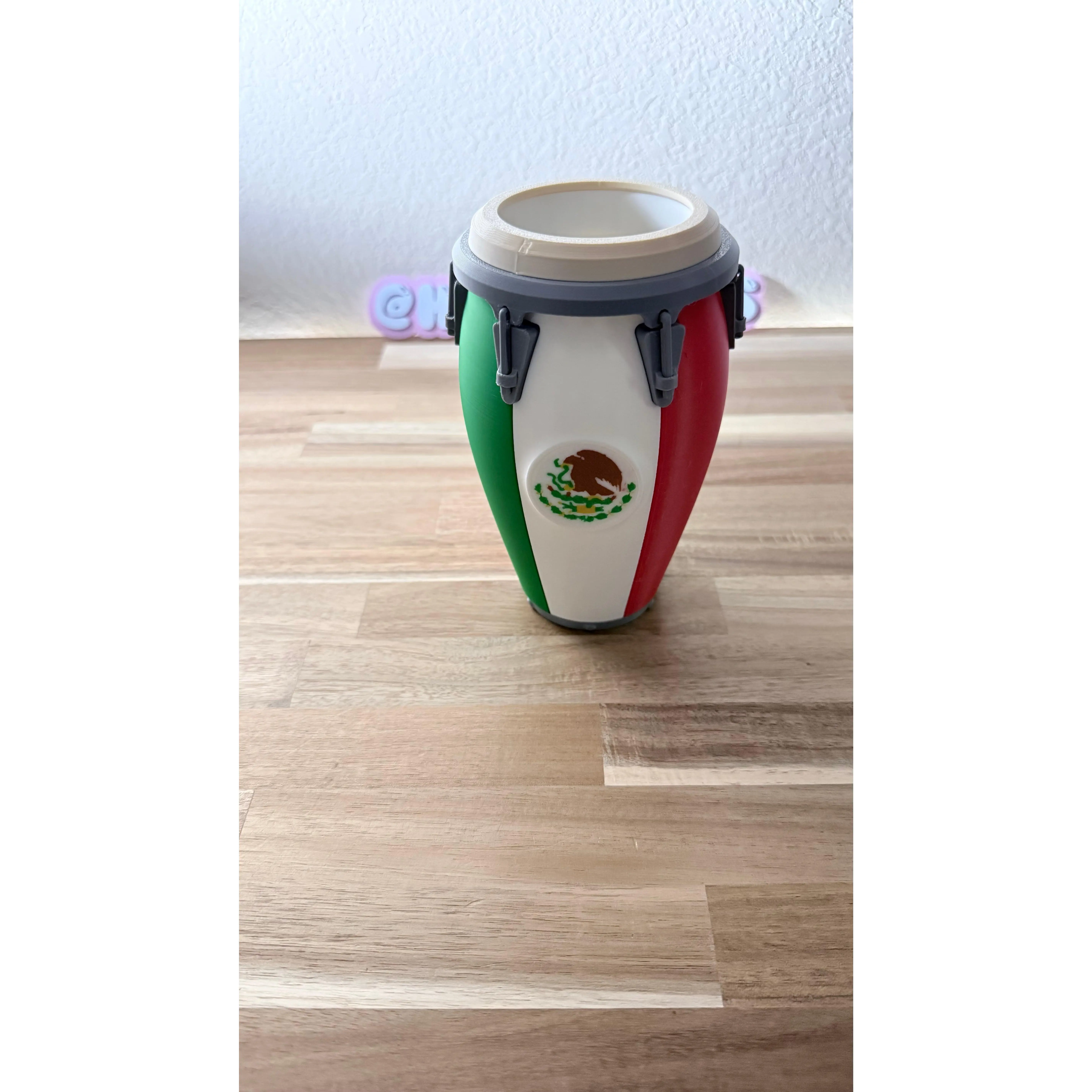 Mexican Flag Conga Can Cooler 12oz