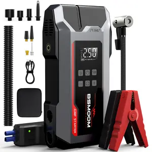 BSMOOM 8000A Portable Car Jump Starter with 150PSI Air Compressor & Blower All-in-One Fast Charging Laptop Power Bank for Petrol Diesel Engines 10L Repair Tool Kit