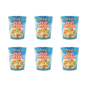 NISSIN Seafood Flavor Cup Noodles - Instant Ramen, 2.53oz*6【Value Pack】