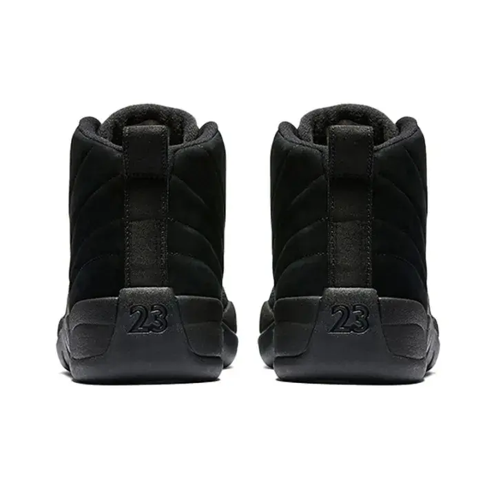 Brand New Sealed Retro 12 Triple Black Sneakers Unisex Matte Suede Basketball Shoes All Black Sport Shoes With Original Shoe Box