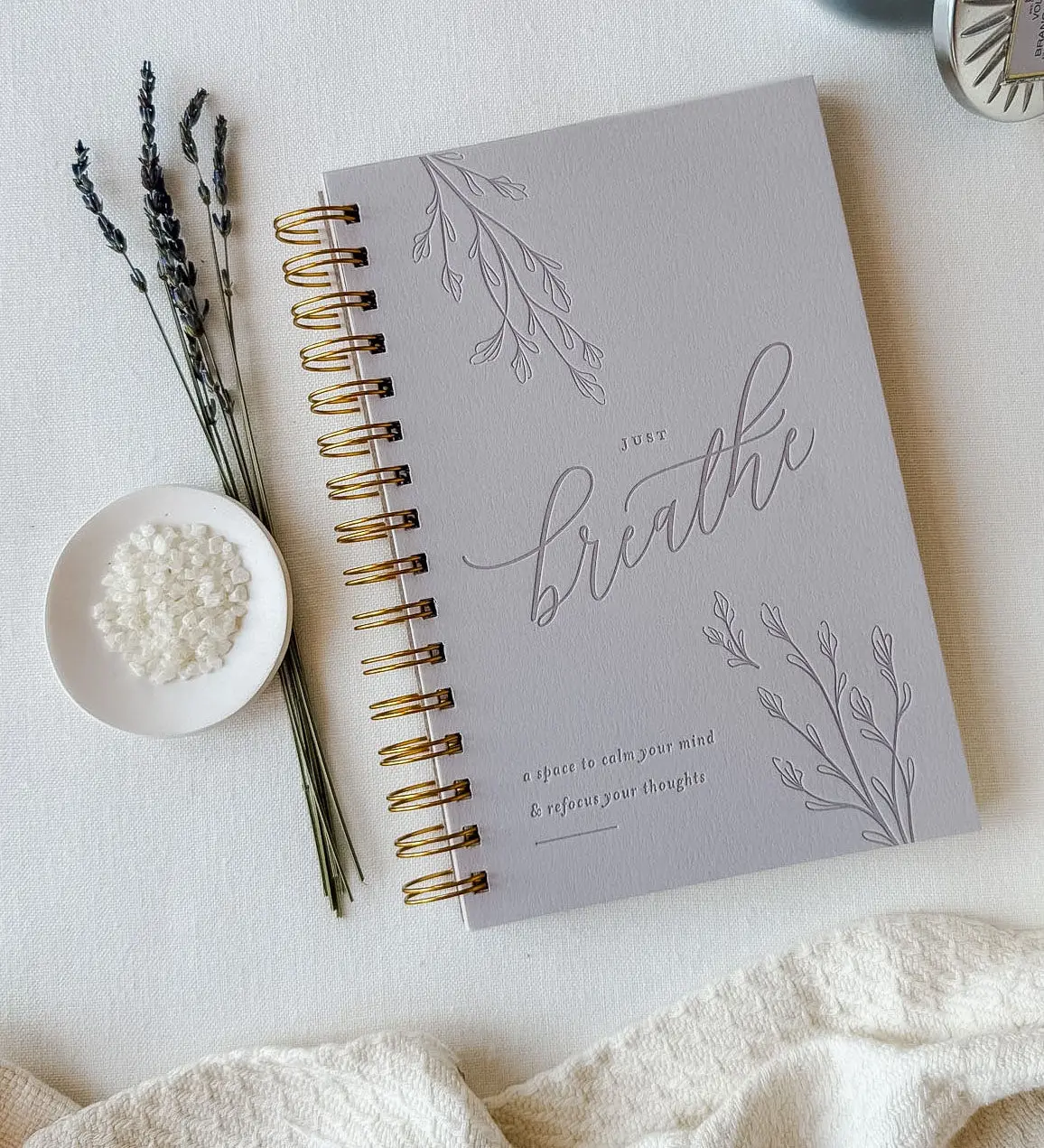 Just Breathe // Anxiety Journal diary notebook
