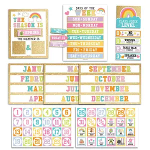 Classroom Calendar Set - Bulletin Board Calendar for Classroom, School Calendar, Teacher Supplies Homeschool Kindergarten