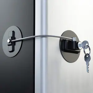 Refrigerator Locks with 8 Keys,Safety Fridge Lock,Refrigerator Lock Combination,Mini Fridge,File Drawer,Toilet Seat Lock with Strong Adhesive (Black),Cabinet Locks,Fridge Lock,Refrigerator Lock,Magnetic Cabinet Locks.Pocket Door Lock