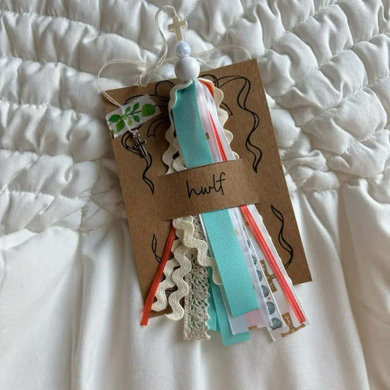 Handcrafted Bible Tassel Elegant Faith Bookmark with Colorful Tassels and Lace Detail for Religious Gifts Charm Handmade Cross