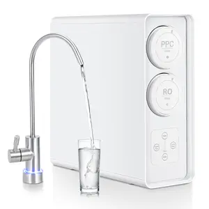 High Capacity Tankless RO Water Filter System 5-Stage Filtration 600 GPD 2:1/4:1 Water-Saving Pure to Drain Ratio Real-Time TDS Monitor NSF FC SGS Certified Under-Sink Countertop Installation Smart Faucet Safe Drinking Water Purifier for Home Kitchen