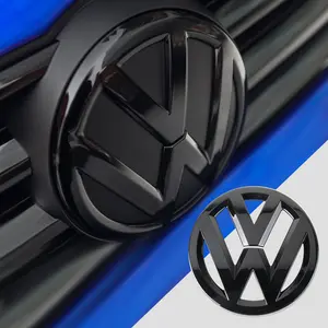 1/2pcs Non-destructive Car Front Grille Logo Emblem Decor Rear Trunk Lid Badge Sticker Decals Car Accessories For Volkswagen VW Touareg 2016 2017 2018