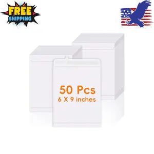 50 Pack 6x9 Envelopes Self Seal, White