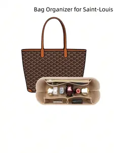 Tote Bag Organizer Insert for Saint Louis PM & GM Size, Premium Felt Handbag Organizer for Large Shoulder Bag, Purse Organizer Insert for Women, Storage Bag for City Bag, Make up Bag, Travel Bag, Handbag for ladies